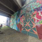 Trabajos. Los murales en Zámbiza están por concluir.