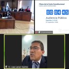 El juez Leiver Quimís compareció en la diligencia este lunes 25 de septiembre.