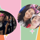 Viviana Salame y Adrián Avilés con sus fans.