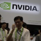 El logo de Nvidia, en una fotografía de archivo