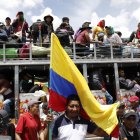 Indígenas y campesinos de varias regiones del país llegaron este martes 26 al Parque Tercer Milenio en la víspera de la Marcha por la vida, en Bogotá.