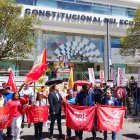 La Unidad Nacional de Educadores (UNE) manifestaron en contra de la propuesta legal este 26 de septiembre de 2023.