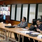 Diligencia. Defensores de los tres procesados por posible tráfico de influencias asistieron a la audiencia.