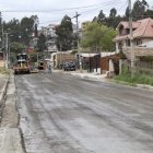 El Ministerio de Transporte y Obras Públicas realiza trabajos de pavimentación en el lugar.