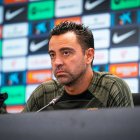 Xavi brindó declaraciones en rueda de prensa.