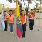 Acto. Los alumnos que forman el cuadro de honor de Fasinarm, realizan un ensayo previo al acto.