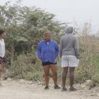 El descubrimiento fue en una zona polvorienta, en la que hay matorrales a un costado.