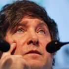 El candidato presidencial del partido ultraderechista La Libertad Avanza, Javier Milei.