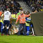 El portero del Waalwijk estuvo varios minutos tendido sobre el terreno de juego.