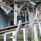 Imagen de archivo de un edificio atacado por las fuerzas rusas en la ciudad ucraniana de Jersón.