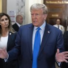 El expresidente estadounidense Donald Trump llega al tribunal de Nueva York (EE.UU.).