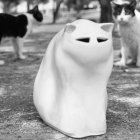 Exhibición. En la imagen, una de las esculturas que será intervenida.