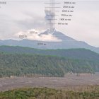 Sangay. El último período eruptivo que habría empezado en 1628.