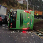 Accidente en la av. Simón Bolivar.