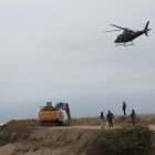 Rastreo. Con helicóptero se detectaron los terrenos cercanos al mar.