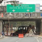 Trabajos. Según Burbano, el hierro en la parte inferior estaba corroído.