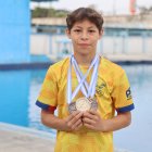 En el más reciente Sudamericano de Deportes Acuáticos, Chóez se colgó un oro y dos medallas de bronce.