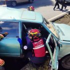 Atención. Una de las personas afectadas recibió ayuda.