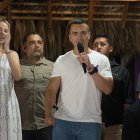 El candidato Daniel Noboa habla con la prensa tras ganar las elecciones presidenciales 2023.