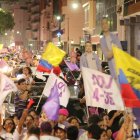 Simpatizantes del aspirante presidencial ecuatoriano Daniel Noboa fueron registrados este el pasado 15 de octubre al celebrar el triunfo de su candidato en los comicios, en Guayaquil