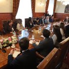 Carondelet. El presidente electo Daniel Noboa acudió ayer a su cita con Guillermo Lasso.