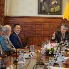La cita. En la reunión con el presidente saliente, Guillermo Lasso, Dahik acompañó a Daniel Noboa.

René Fraga. Quito 17 octubre del 2023 Agencia ( ag - exreso ag extra )