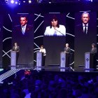 Presencia. Los candidatos presidenciales argentinos durante un debate en Santiago del Estero (Argentina).