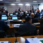 Comisión Parlamentaria Mixta de Investigación (CPMI) hoy, durante la sesión de debate para la votación del informe final de la comisión que investiga los actos antidemocráticos del pasado 8 de enero de 2023 en el Senado Federal
