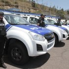 Equipo. El martes en Pusuquí la Policía recibió implementos y vehículos de parte del Gobierno.