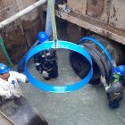 Foto referencial de los trabajos que ha venido haciendo Interagua en las últimas semanas en la ciudad.