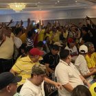 Socios de Barcelona presentes en el lanzamiento de la candidatura de Alfaro Moreno y Antonio Álvarez