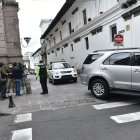 Diligencia. En enero pasado la Fiscalía llegó al Palacio de Carondelet para recoger indicios en el caso Encuentro.