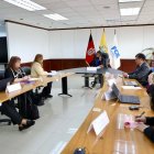 Cita. La reunión de la Fiscal General y los representantes de la ONU tuvieron una reunión protocolar en Quito.