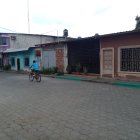 La fachada de la vivienda donde se cometió el crimen en Daule