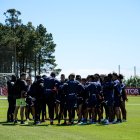 Liga de Quito durante la concentración previo al evento.