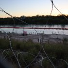 Evidencia. La cerca de alambres con púas en Eagle Pass (Texas, EE.UU.).