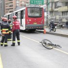 Accidente. En abril de 2022 fue atropellado Jaime Veintimilla en el carril de la Ecovía en la avenida 6 de Diciembre.