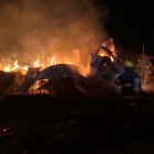 La llamarada y columnas de humo se pudieron observar desde diferentes sectores de Durán.