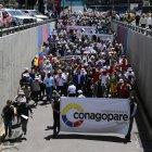 Quito. La manifestación de los GAD se desarrolló de forma pacífica.