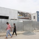 Obra. Se mantienen los trabajos de construcción en el centro de salud.