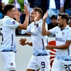 Paolo Guerrero (c) se ha convertido en el grito de gol de Liga de Quito.