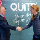 El embajador de Estados Unidos en Ecuador, Mike Fitzpatrick recibió el 07 de noviembre en Quito a Samantha Power, administradora de la Agencia para el Desarrollo Internacional (USAID),