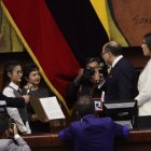Viviana Veloz, durante su posesión como primera vicepresidenta de la Asamblea Nacional.