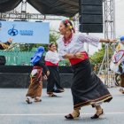 Durante la feria también se presentaron grupos folklóricos de la ciudad.