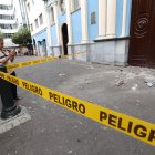 Incidente. Una parte de la cornisa de la iglesia San Francisco se desprendió este lunes 20 de noviembre. El hecho no dejó heridos.