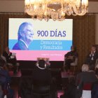 Presentación. El informe de labores del presidente se presentó en el salón de banquetes de Carondelet ministros, gobernadores, embajadores...