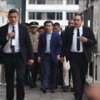 El presidente Daniel Noboa llegó este 22 de noviembre de 2023 para el repaso de lo que será el cambio de mando.