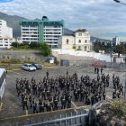 Seguridad en los alrededores de la Asamblea Nacional.