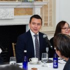 Referencia. Daniel Noboa, el presidente de Ecuador, en un evento diplomático previo a su posesión.