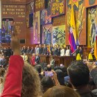 Guillermo Lasso ya está dentro de la Asamblea para el cambio de mando.